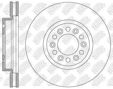 Диск тормозной CADILLAC XT5 (2.0) (19-),XT6 (3.6) (19-) задний (1шт.) NIBK RN2324 NIBK