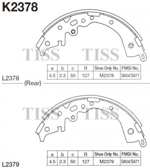 Колодки тормозные барабанные K2378 K2378 MK KASHIYAMA