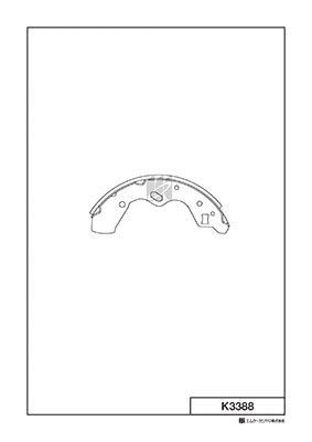 Колодки тормозные барабанные Mazda Demio 1.3i,1.5i 98- K3388 K3388 MK KASHIYAMA