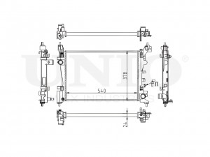 Радиатор охлаждения двигателя RAD-10133 UNIO