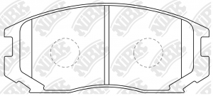 Колодки тормозные MITSUBISHI Lancer (92-),Colt передние (4шт.) NIBK PN3285 NIBK