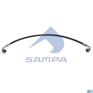 Шланг подъёма кабины L=570mm (красный) 080476 SAMPA