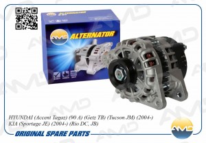 HYUNDAI ELANTRA / GETZ / KIA RIO 13.5V 90A AMD.EL175 AMD