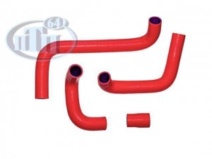 Патрубок системы охлаждения для а/м ВАЗ 2121 (4 шт.) (красный) "ПТП64" PTP002181 PTP 64