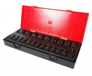 Набор головок торцевых 1/2" 6-ти гранных 08-32мм ударных 22 предмета в кейсе JTC JTC-K4223 JTC TOOLS