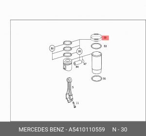 кольцо поршневое маслосъемное!\ MB Actros 03> A 541 011 05 59 MERCEDES BENZ