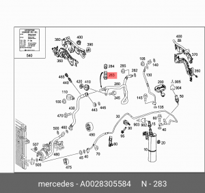 Клапан MERCEDES кондиционера OE A 002 830 55 84 MERCEDES BENZ