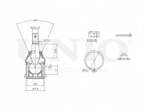 Опора шаровая передняя нижняя SSP-20120 UNIO