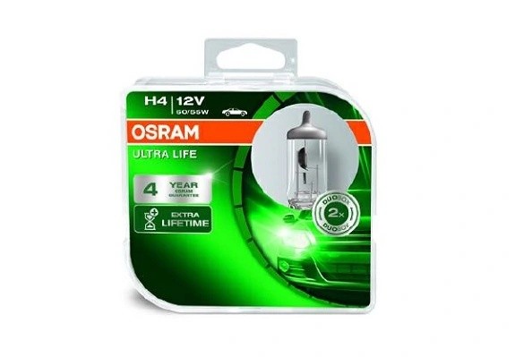 к-кт ламп ULTRA LIFE! 2шт. (H4) 12V 60/55W P43t ув. срок службы до 4х раз\ 64193ULTHCB OSRAM