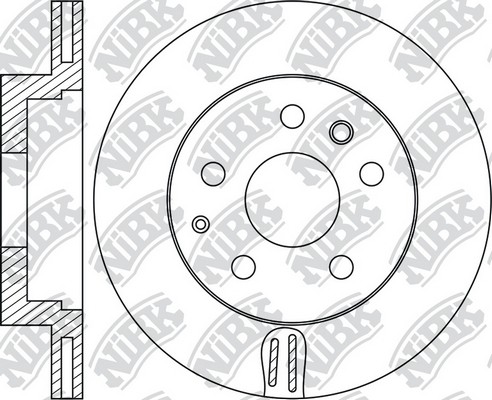 Диск тормозной VW Touareg (08-09) AUDI Q7 PORSCHE Cayenne (08-) задний (1шт.) NI RN1738 NIBK