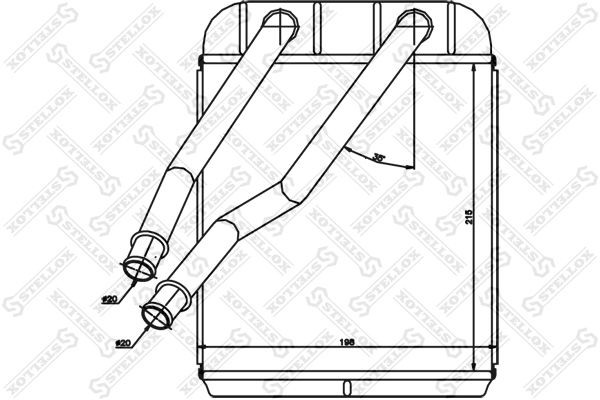 радиатор печки!\ Audi Q7 06>, VW Toureg All 02>/ Amarok 10> 10-35205-SX STELLOX