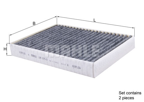 Фильтр салонный LAK675/2/S LAK675/2/S MAHLE KNECHT