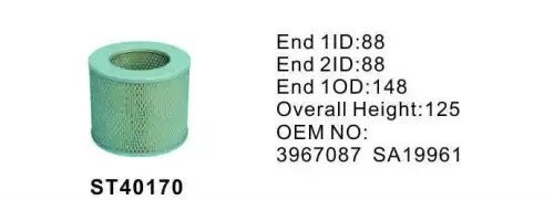 Фильтр воздушный кабины STAL ST40170 ST40170 STAL