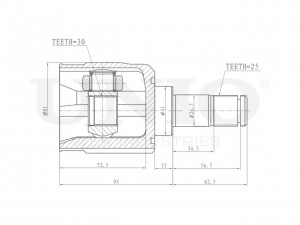 ШРУС внутренний CVJ-30128 UNIO