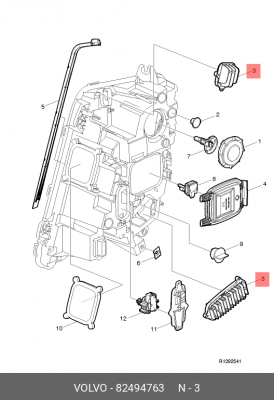 Блок управления фарой 82494763 VOLVO