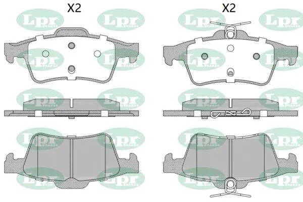 Комплект тормозных колодок 05P1637 05P1637 LPR