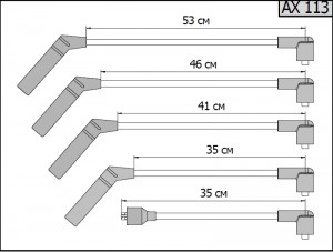 Провод высоковольтный HYUNDAI Accent,Getz комплект CARGEN AX113 CARGEN