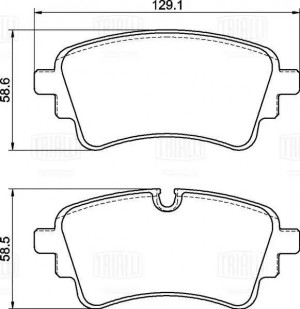 Колодки торм. Audi A4 (B9) (17-)/A6 (18-) диск. зад. 129x59 (керам.) (PF 4475CR) PF4475CR TRIALLI