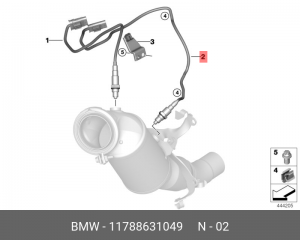 Лямбда-зонд 13628595102 11 78 8 631 049 BMW