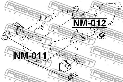 Опора двигателя NM-012 NM-012 FEBEST