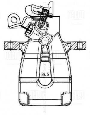Суппорт торм. Renault Scenic II (03-)/Clio III (05-) зад. лев. d=38мм (CF 200201 CF 200201 TRIALLI