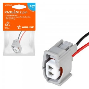 Разъём 2 pin с проводами для датчика детонации Toyota Corolla, RAV4, Camry (AECC AECC065 AIRLINE