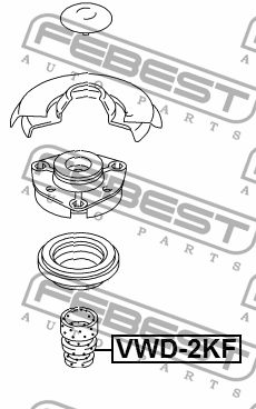 Отбойник амортизатора VW Golf (13-) AUDI A3 (09-) SKODA Octavia (13-) переднего  VWD-2KF FEBEST