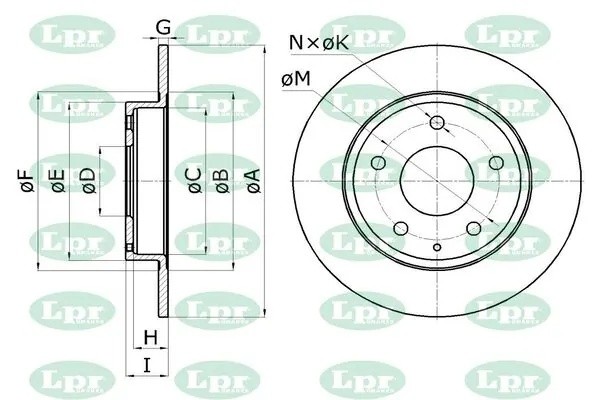 Диск тормозной M5042P M5042P LPR
