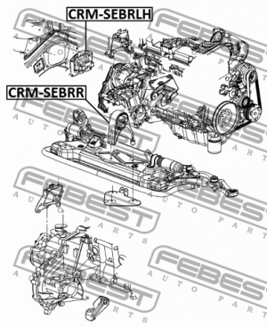 ПОДУШКА ДВИГАТЕЛЯ ЗАДНЯЯ подходит для CHRYSLER SEBRING (JR) 2001-2006 CRM-SEBRR CRM-SEBRR FEBEST