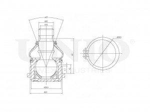Опора шаровая передняя нижняя SSP-20060 UNIO