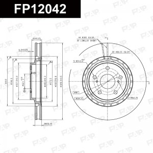 Тормозной диск с покрытием GEOMET FP12042 FP12042 FAP