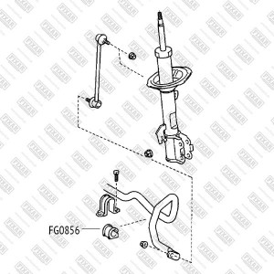 втулка стабилизатора переднего!\ Toyota Previa/Alphard/Estima 99> FG0856 FIXAR