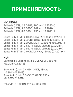 Фильтр воздушный KIA Sorento (15-) RAF FILTER AF061 RAF FILTER