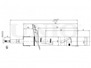 Амортизатор газовый передней подвески левый SAB-10218 UNIO