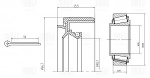 Подшипник ступицы Hyundai Accent (94-) перед. (кмпл:подш.2шт/сальн.2шт/шплинт) ( CS 0881 TRIALLI