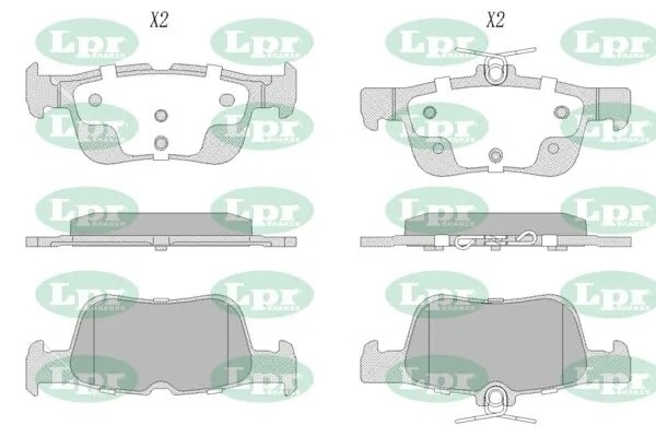 Колодки тормозные дисковые 05P1915 05P1915 LPR