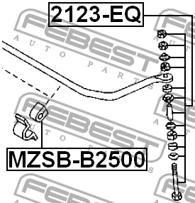 Тяга стабилизатора MAZDA BT-50 UN 2006-2012 2123-EQ 2123-EQ FEBEST