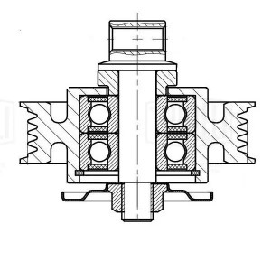 Ролик приводного ремня TOYOTA Land Cruiser (08-) натяжной TRIALLI CM 5124 TRIALLI