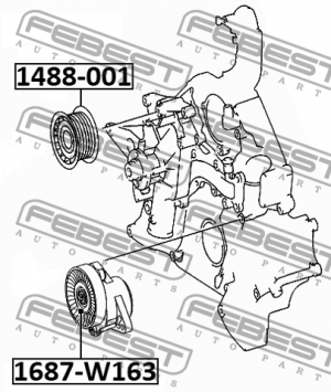 Ролик натяжной MERCEDES W163 1687-W163 1687-W163 FEBEST