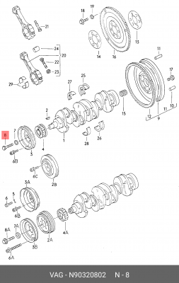 AUDI 100/ A4/ VW GOLF/PASSAT M14X33X1,5/ PG/ G60 N 903 208 02 VAG