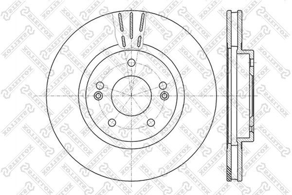диск тормозной передний!\ Hyundai Sante Fe/Trajet 2.4/2.7 00>, Jac 6020-3415V-SX STELLOX