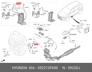 392212F600 ДАТЧИК ТЕМПЕРАТУРЫ ВОЗДУХА 392212F600 MOBIS