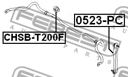 Втулка стабилизатора передняя CHEVROLET AVEO (T200) 2003-2008 (16мм) CHSB-T200F CHSB-T200F FEBEST