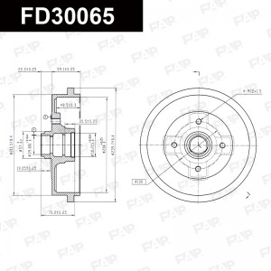 Тормозной барабан с покрытием GEOMET FD30065 FD30065 FAP