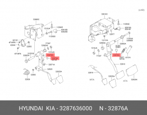 Упорное кольцо педали газа 32876-36000 3287636000 HYUNDAI KIA
