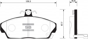 Колодки тормозные дисковые Honda Civic 1.4-2.0 &16V 95-01, Rover 200/400 90-00 S SP1571 SANGSIN