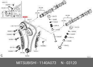Цепь ГРМ MITSUBISHI 1140A073 1140A073 MITSUBISHI