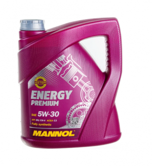 Масло моторное MANNOL ENERGY PREMIUM 5W30 С2/C3/SN синт.4л 7908 4007 MANNOL