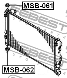 Опора радиатора верхняя MITSUBISHI LANCER CY 2008- MSB-061 MSB-061 FEBEST