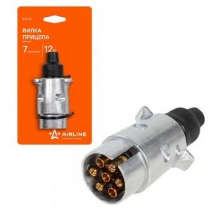 Вилка прицепа 7 контактов металл  ATE-02 ATE-02 AIRLINE